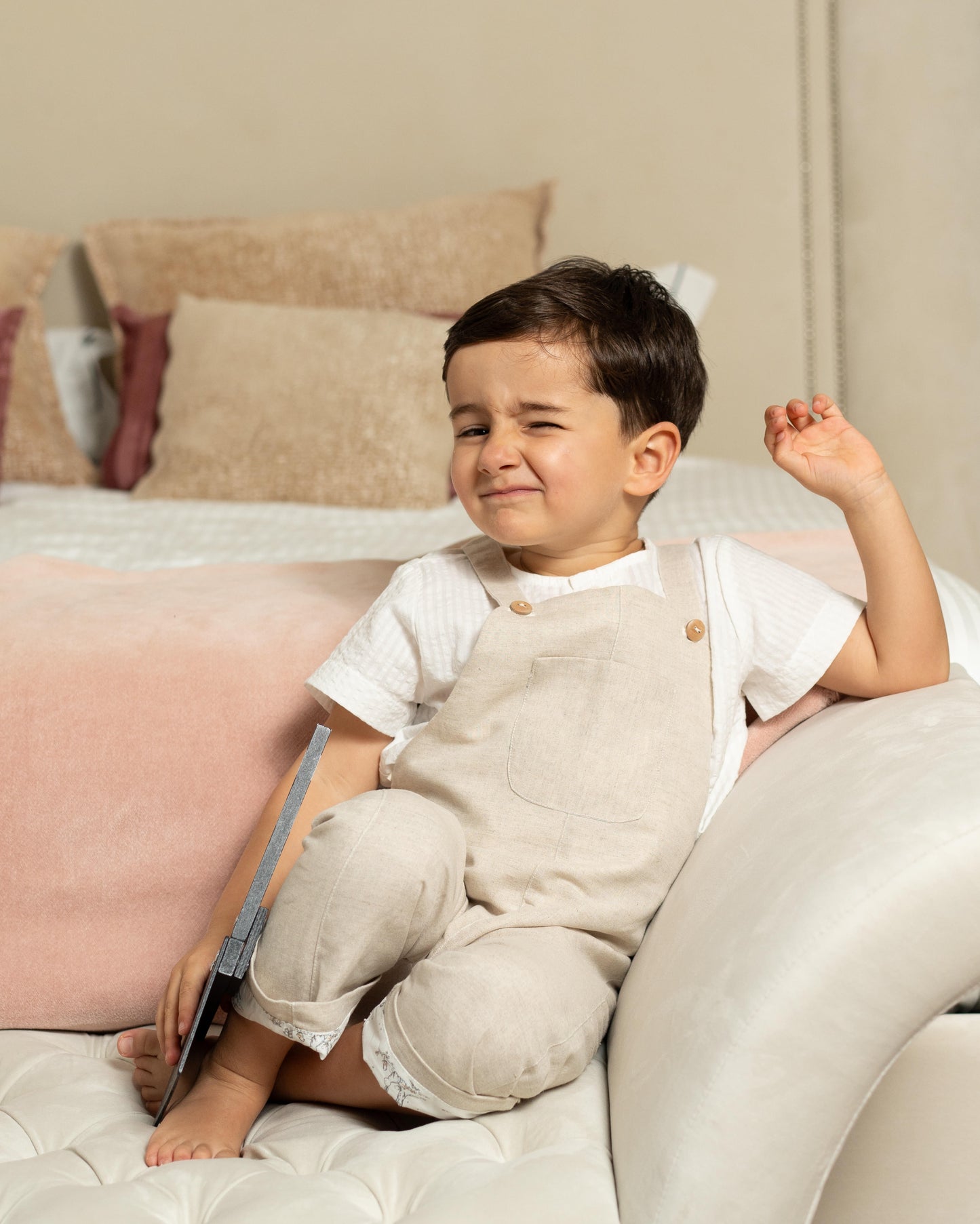 Benjamin natural linen Overalls